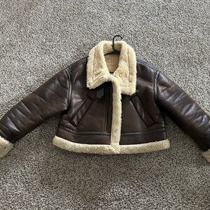 Zara Cream Shearling Jacket